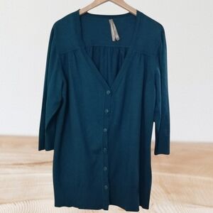 Teal Women's Cardigan Sweater